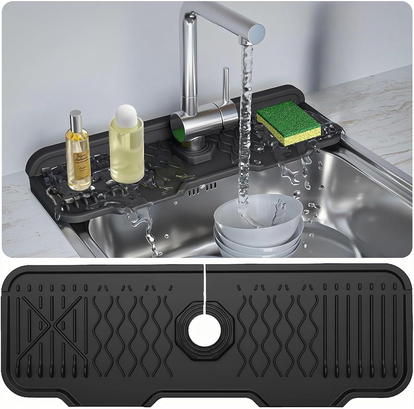 Easy to Clean Kitchen Sink Splash Guard