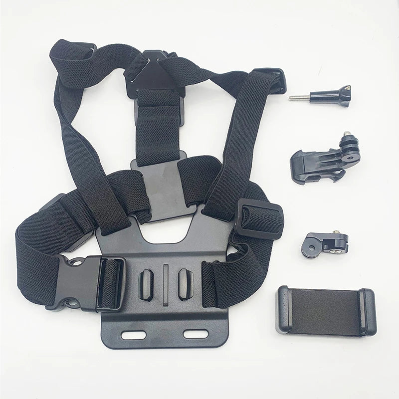 First Person Adjustable Action Camara Chest Strap Record Outdoor Live Mobile Phone Strap Mount for Cycling Skiing Gopor Holder