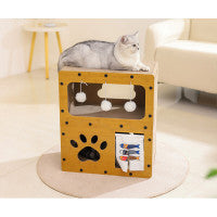 Fun Scratching Board House for Cats