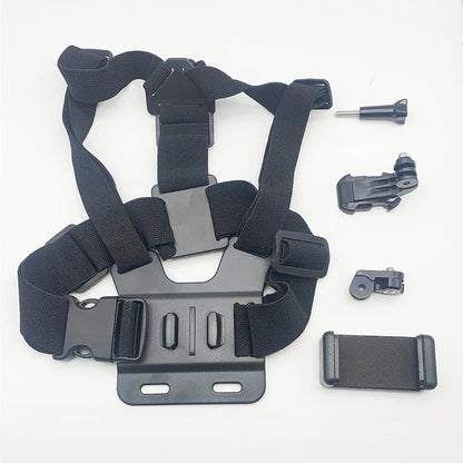 First Person Adjustable Action Camara Chest Strap Record Outdoor Live Mobile Phone Strap Mount for Cycling  Skiing Gopor Holder