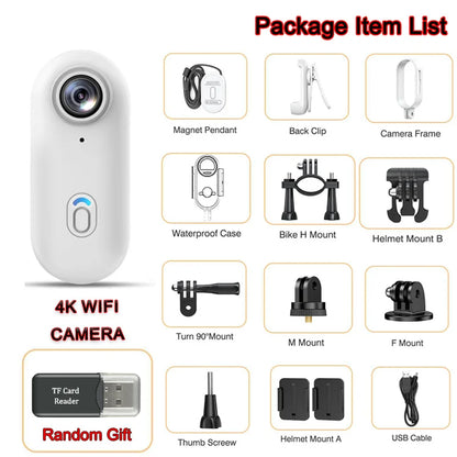 4K Bodycam Action Bike Camera Integrated Helmet Handlebar Motorcycle Road Sport Cam Battery Body Mini Full Hd Sports Action Wifi