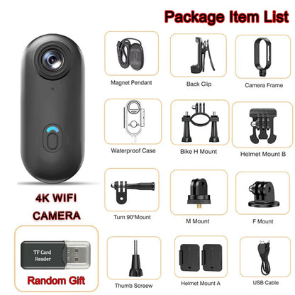 4K Bodycam Action Bike Camera Integrated Helmet Handlebar Motorcycle Road Sport Cam Battery Body Mini Full Hd Sports Action Wifi