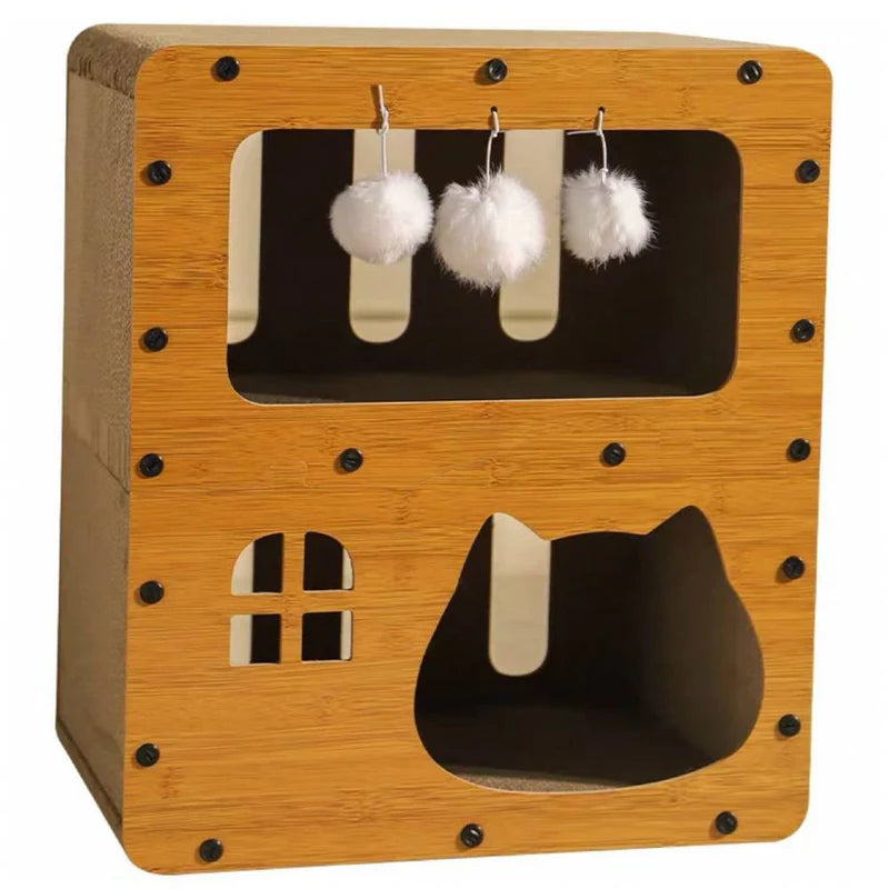 Fun Scratching Board House for Cats